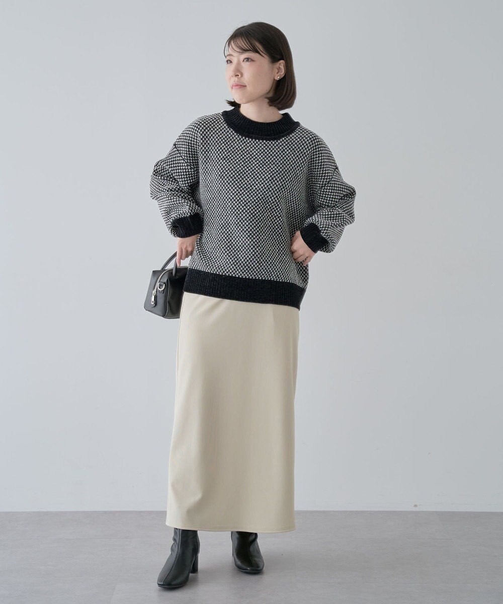 Green Parks ベロアモールモックネックニットプルオーバー 