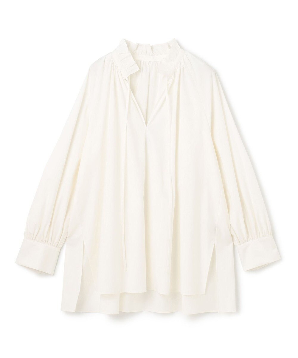 UNFILO ギャザーオーバーブラウス 