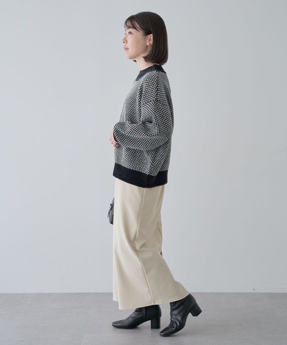 Green Parks ベロアモールモックネックニットプルオーバー 