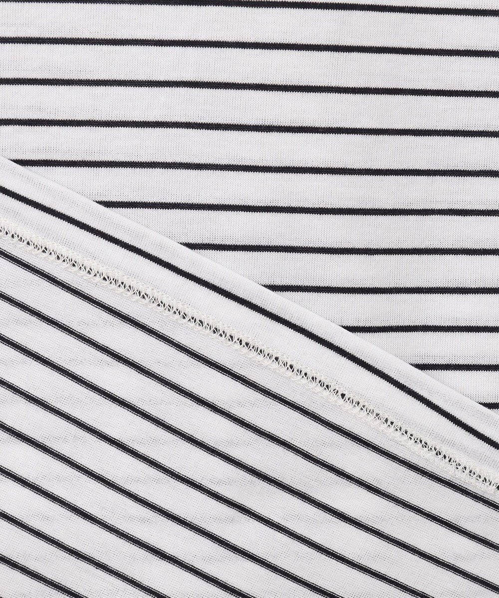 J.PRESS LADIES 【接触冷感・UVケア】 スムースジャージー タックスリーブ ボーダー カットソー 