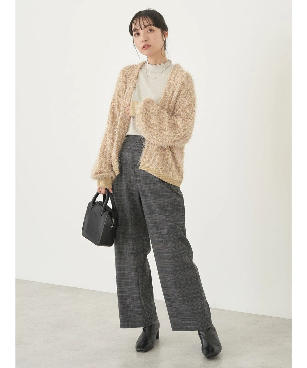 earth music&ecology ふさふさショートカーディガン 