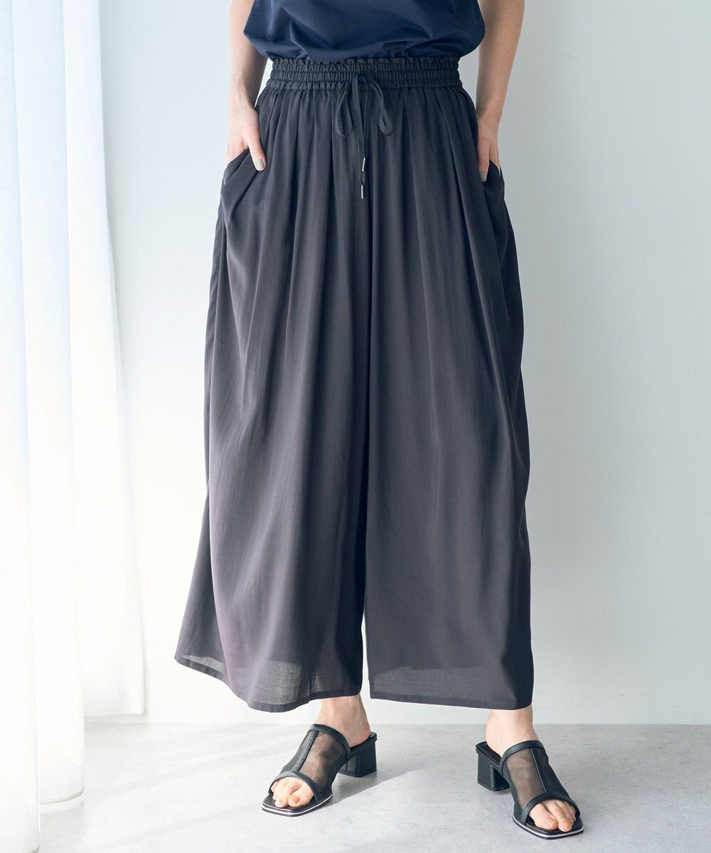 YECCA VECCA シルキータックワイドパンツ 