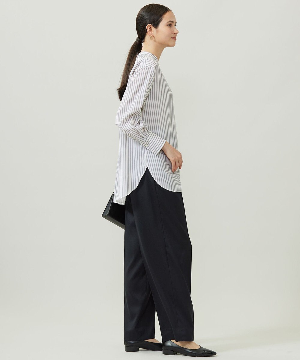 自由区 L SOMELOSバンドカラー ブラウス 