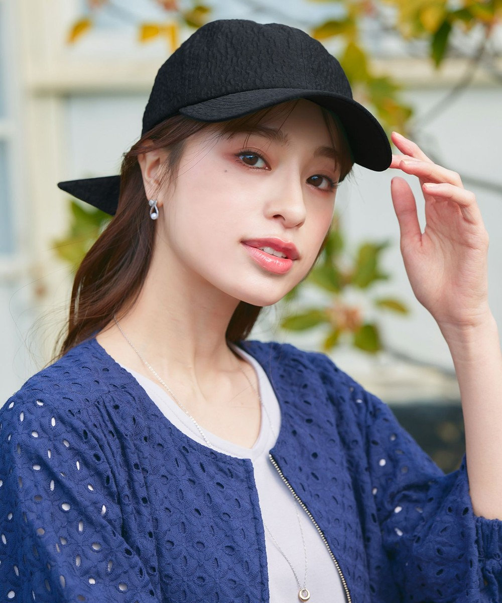Tiaclasse 【安田美沙子さん/小倉優子さん着用】ジャガードリボンキャップ/リボンキャップ 