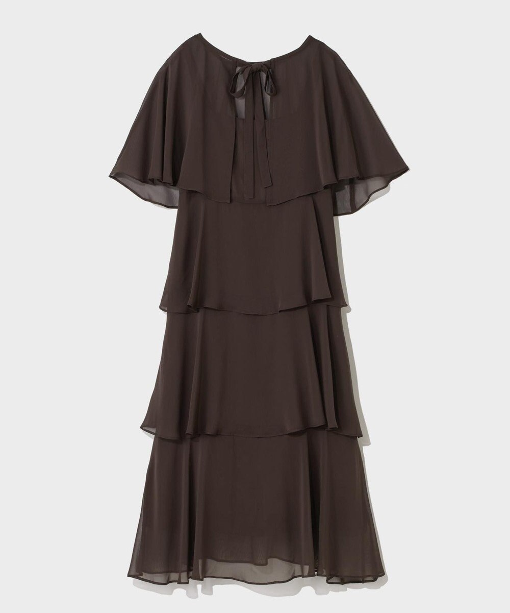 GRACE CONTINENTAL シフォンケープドレス 