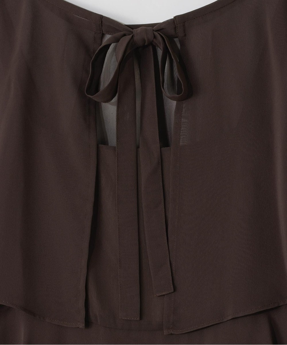 GRACE CONTINENTAL シフォンケープドレス 