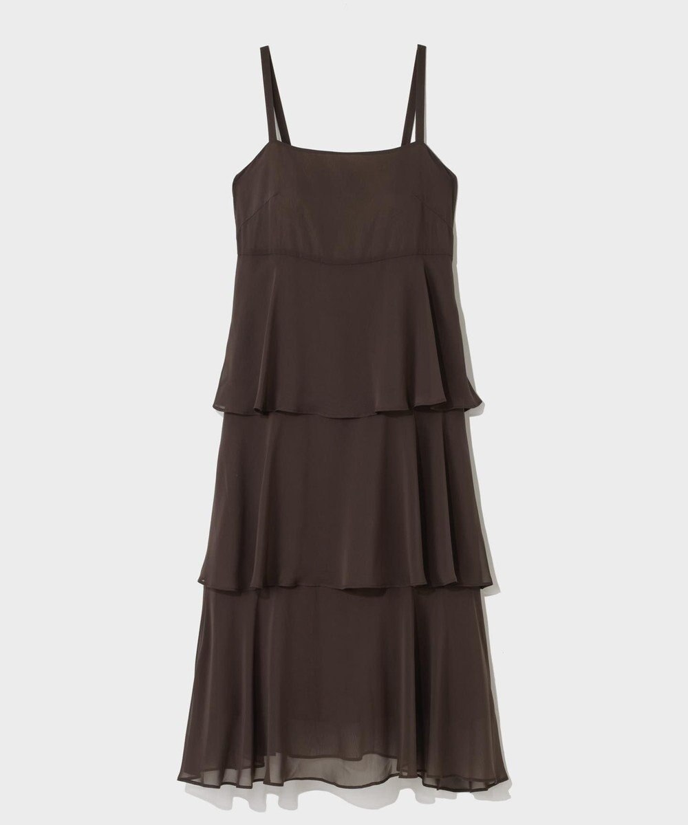 GRACE CONTINENTAL シフォンケープドレス 