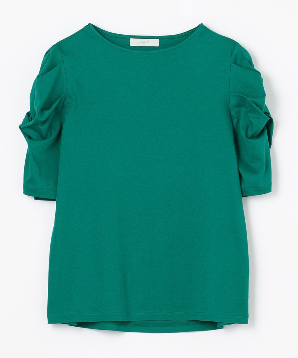 ANY シルケットスムース ツイストタックスリーブトップス 