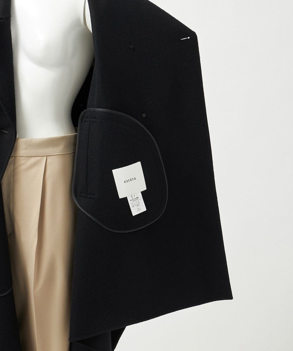 23区 【エステータ】ウールリバー ポンチョ コート 