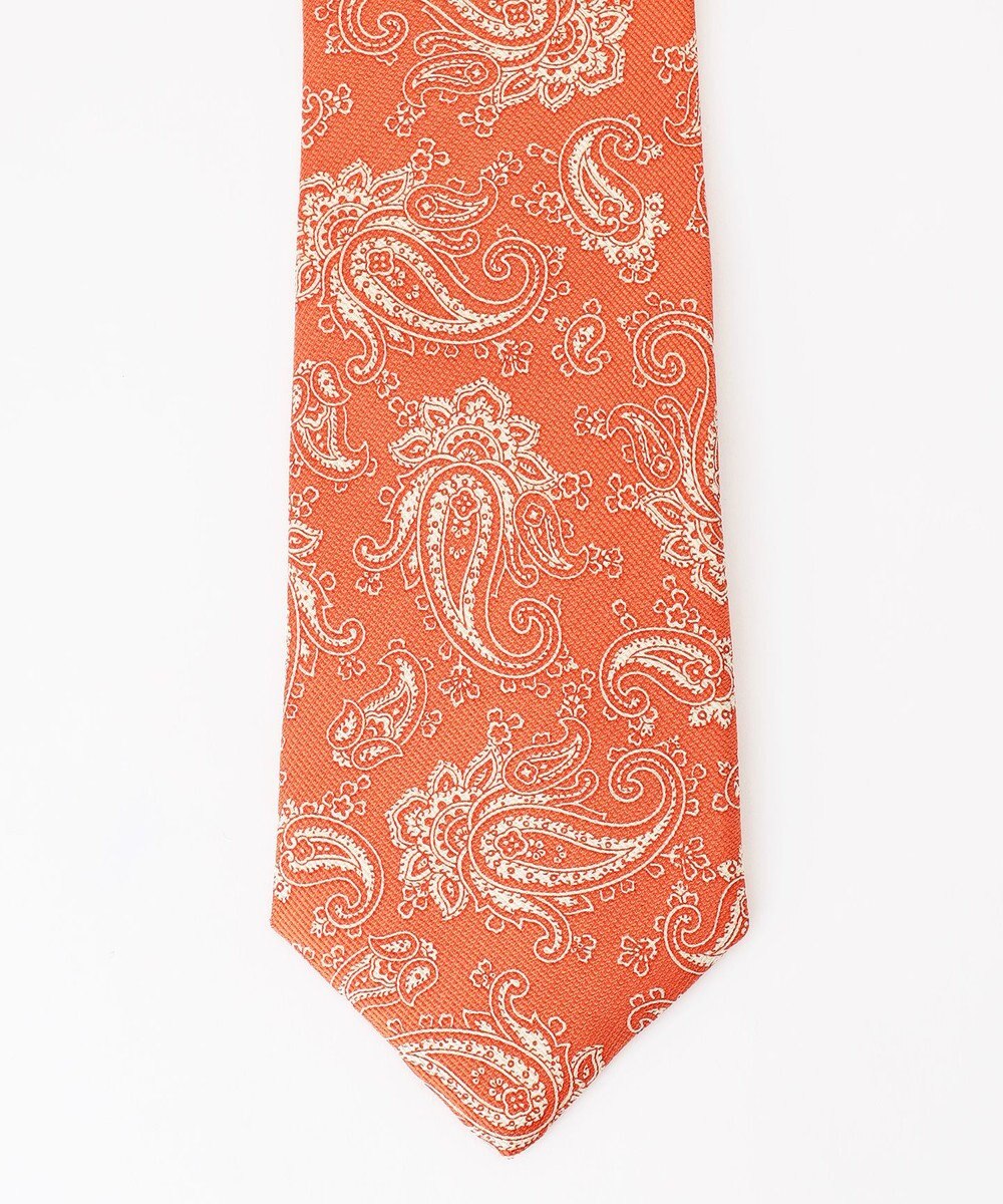 J.PRESS MEN ペイズリーハンドプリント ネクタイ 
