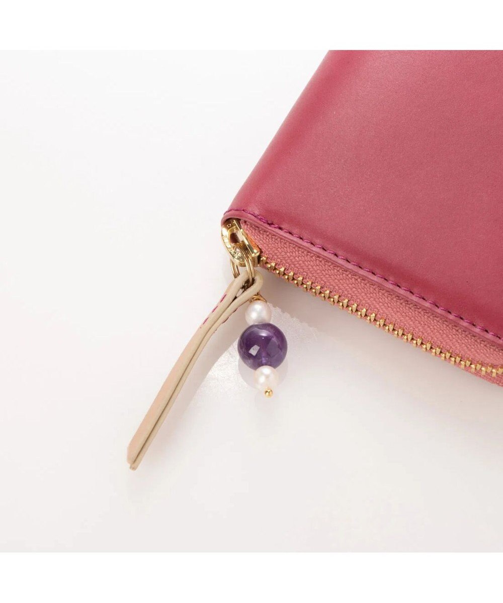 UNBILLION perche ジェムストーンチャームラウンド長財布 