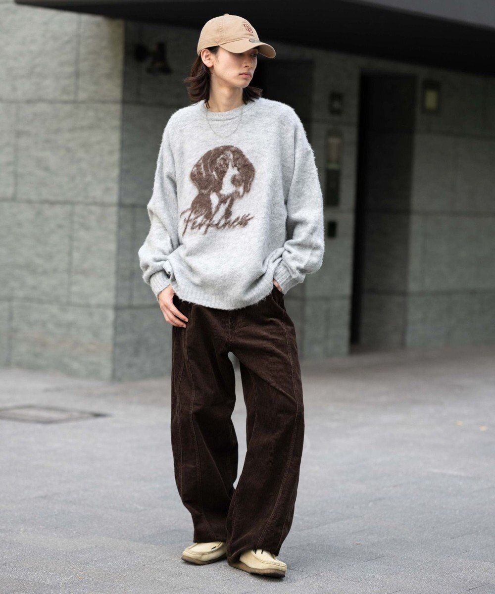 WEGO イージー3Dバレルレッグコーデュロイパンツ 