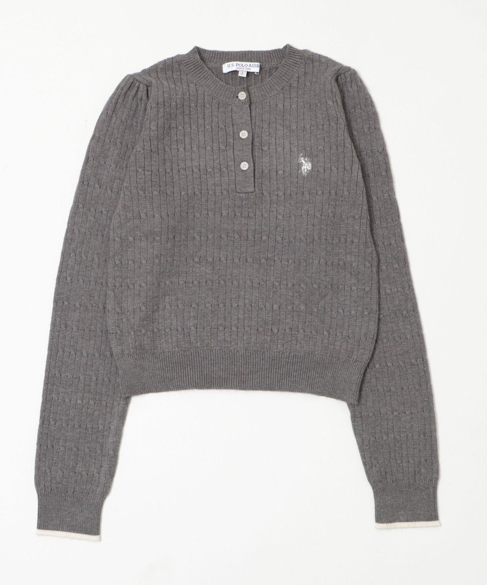 WEGO 【WEB限定/25年秋冬新作】別注USPOLOヘンリーネックニットPO 