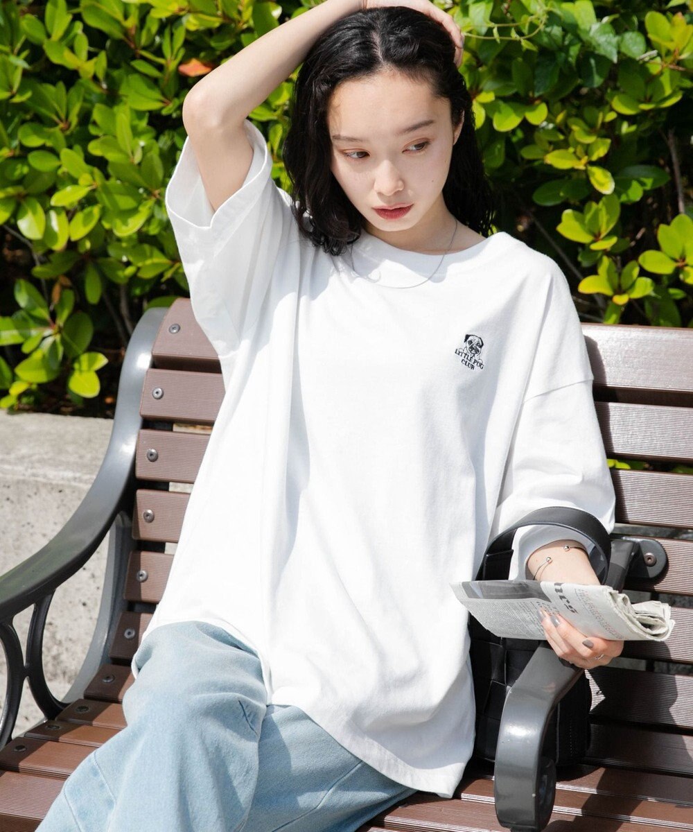 WEGO 【ユニセックス着用ITEM/綿100%/SMLサイズ展開】リラックスフィットワンポイントT（S） 