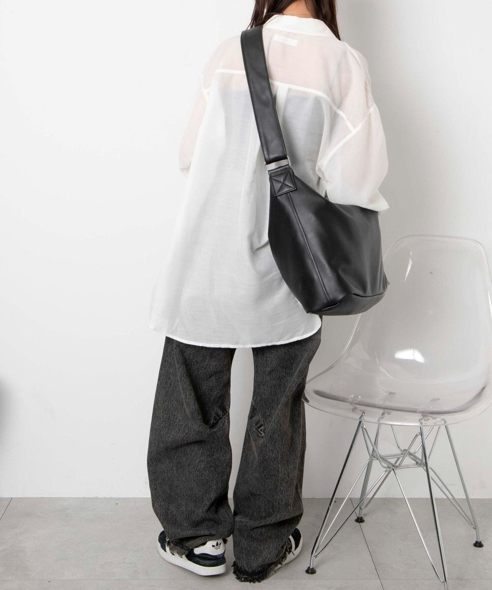 WEGO 【ユニセックス着用ITEM】レザータッチBIGショルダー 