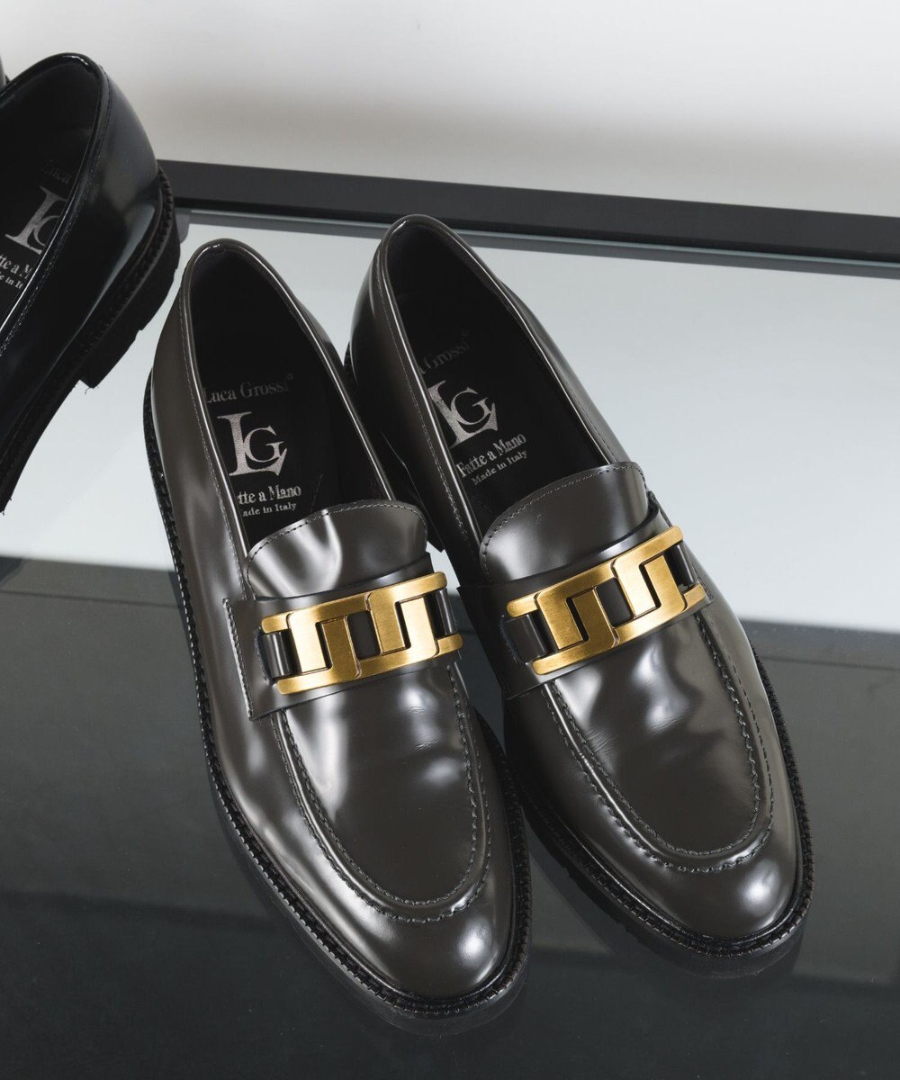 BONTRE 【LucaGrossi/ルカグロッシ】厚底幾何学ビットローファー/K072M TAL-UA 