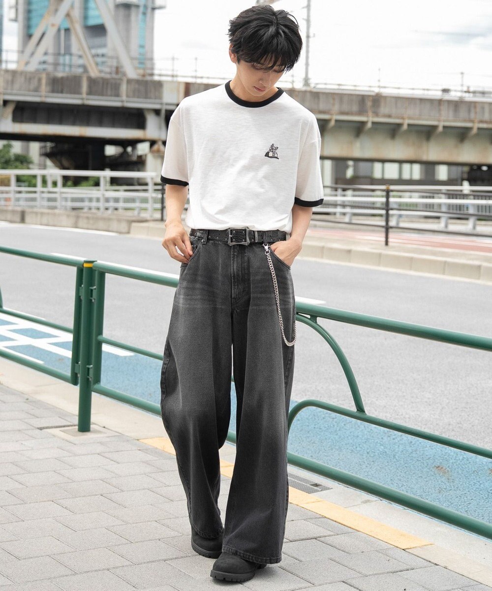 WEGO ワンポイント刺繍リンガーT（SS） 
