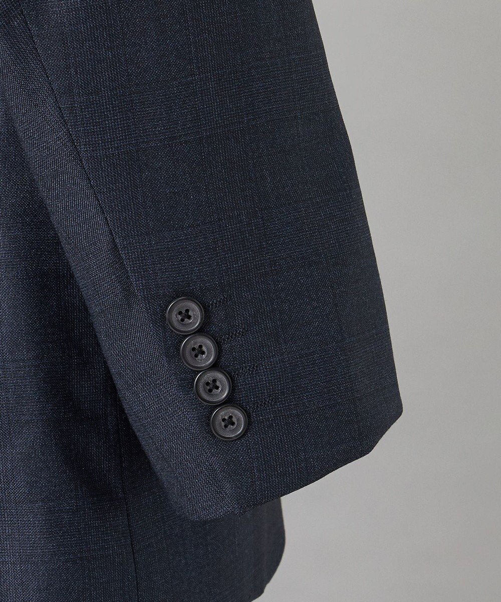 GOTAIRIKU 【Loro Piana Fabric】365 通年スーツ(ネイビー×格子) 