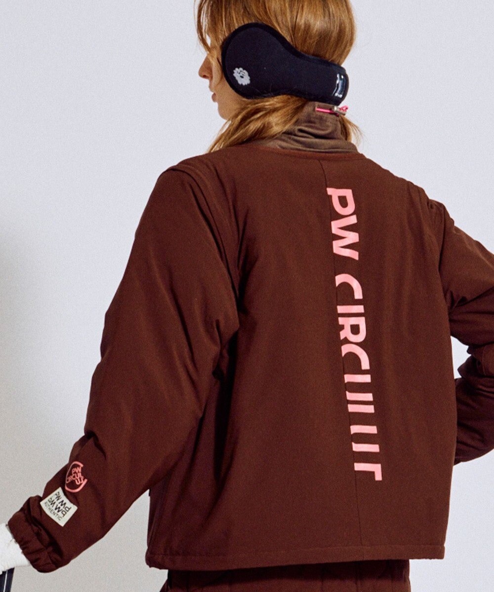 PW CIRCULUS 【撥水加工 / ストレッチ】【WOMEN】デタッチャブルキルティング中綿ブルゾン ゴルフウェア レディース 