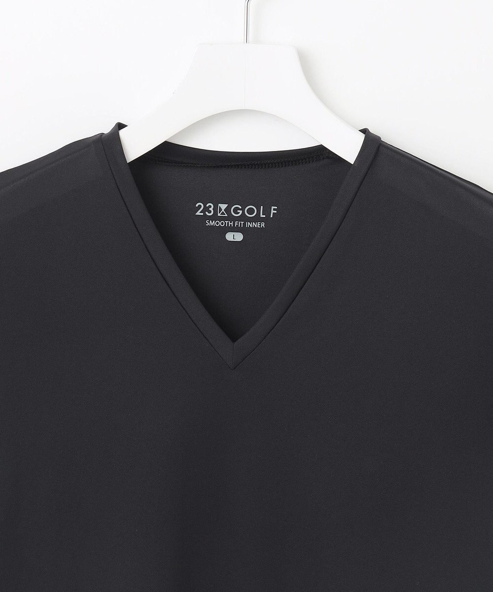 23区GOLF 【MEN】【吸水速乾/UVケア】30デニール 無地Vネックインナーシャツ 