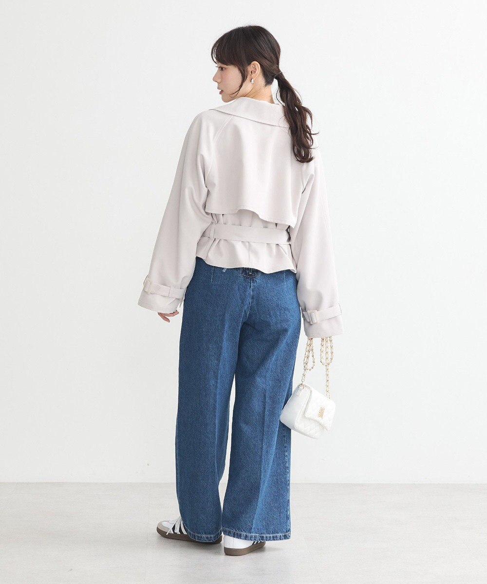 earth music&ecology バックフレアショートトレンチコート 