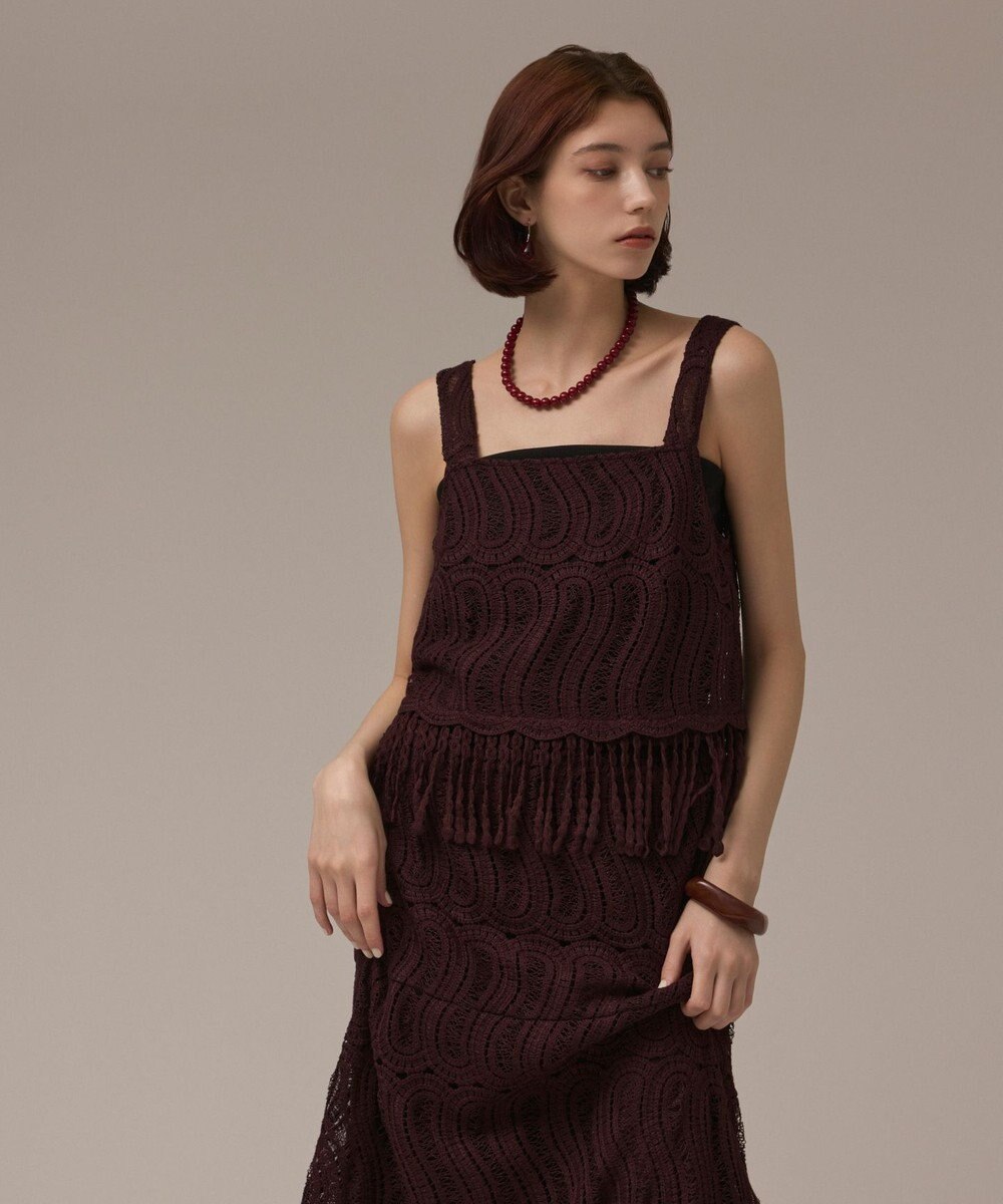 GRACE CONTINENTAL クロシェレースキャミ 