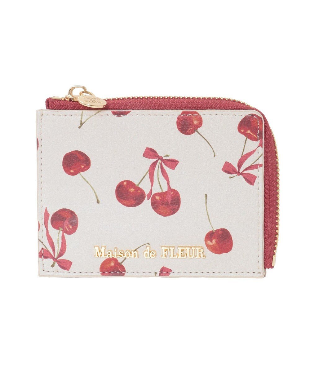 Maison de FLEUR チェリー柄フラグメントケース 