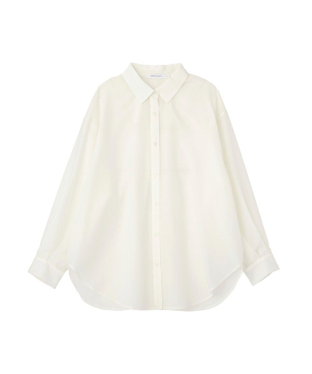 AMERICAN HOLIC 【イージーケア】シアーラウンドシャツ 