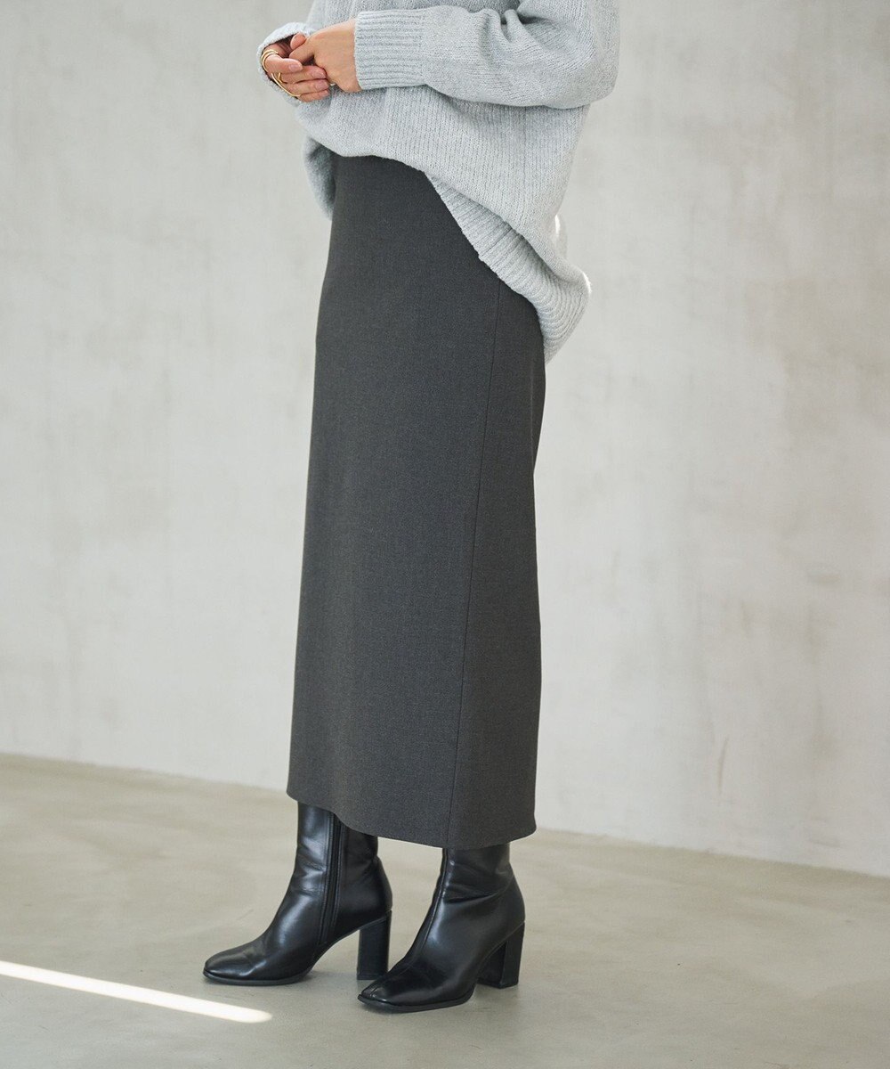 #Newans 【セレモニーにも】〈亀恭子さんコラボ〉美シルエットロングタイトスカート 