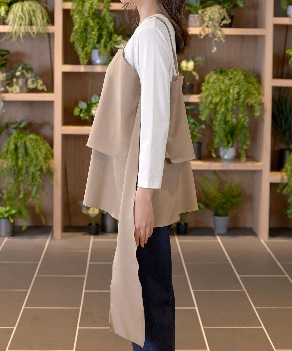 Tiaclasse 【洗える】リボンキャミドッキングカットソートップス 