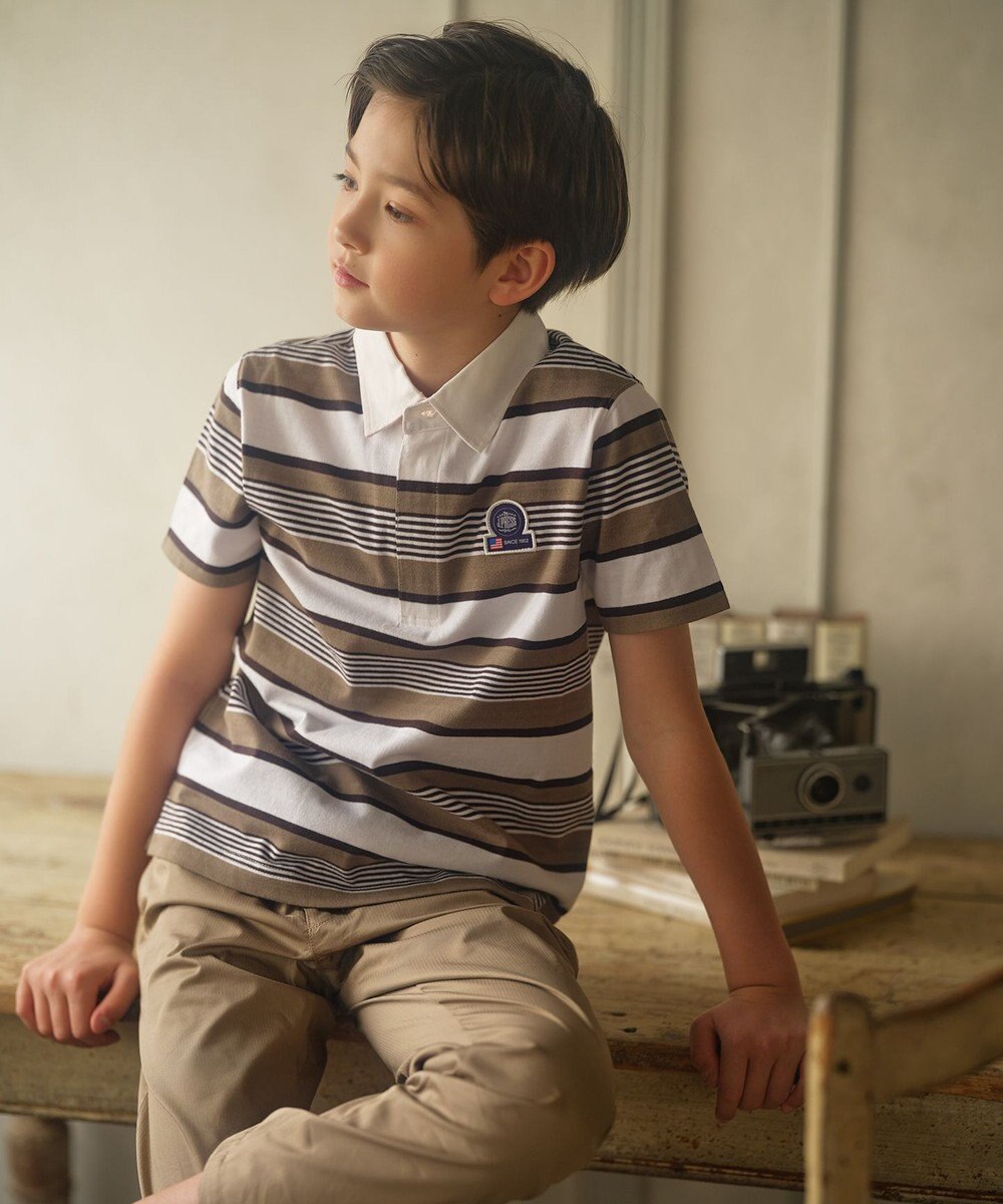 J.PRESS KIDS 【140-170cm】ボーダー ポロシャツ 