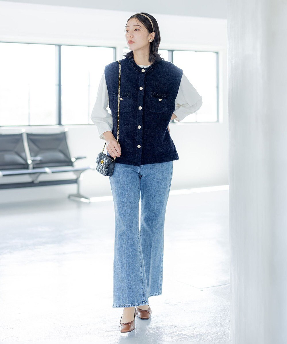 組曲 【WEB限定】ツィードニットベスト 