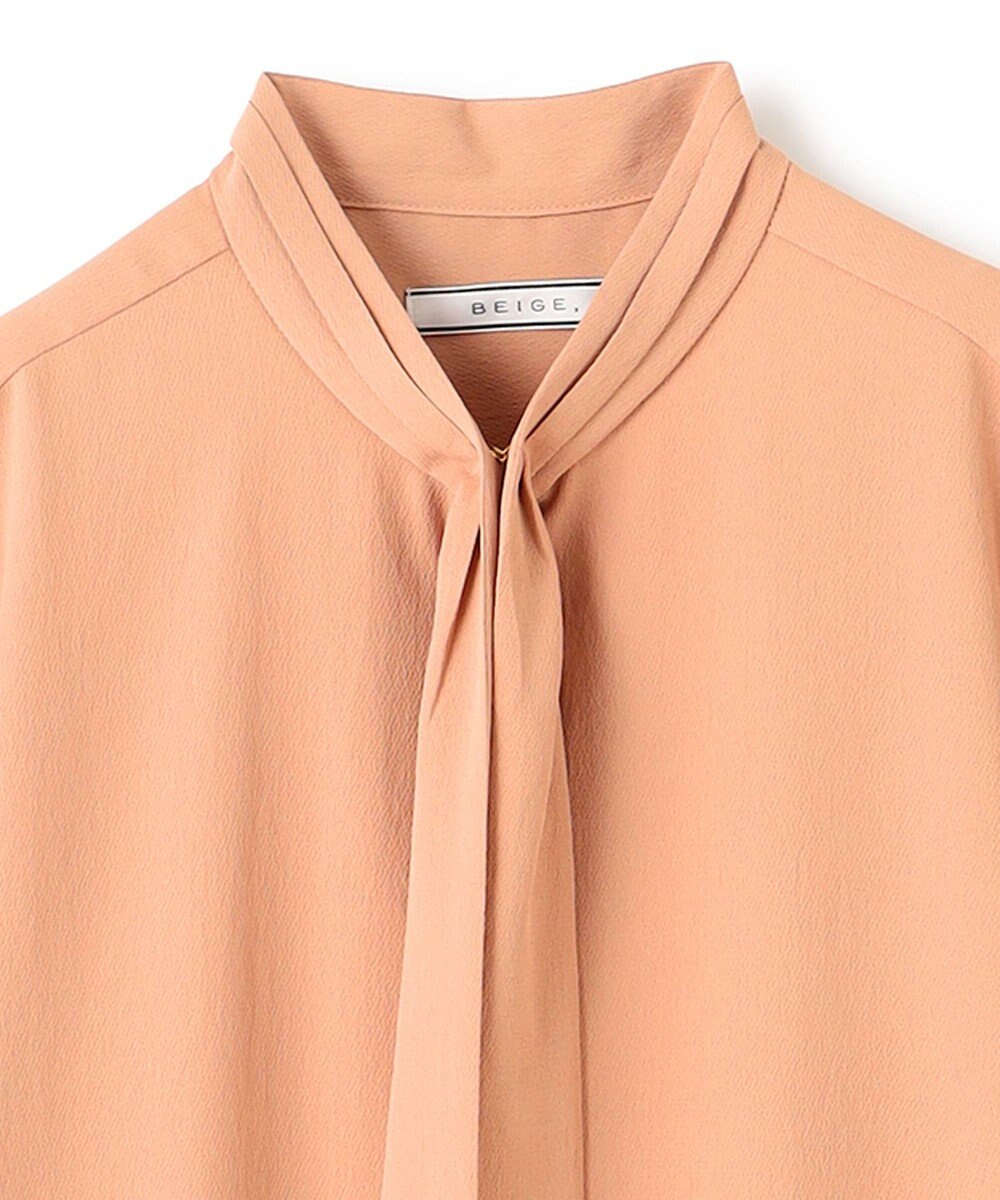 BEIGE， 【WEB限定・洗える】MIRABEAU / 2WAYストレッチボウタイブラウス 