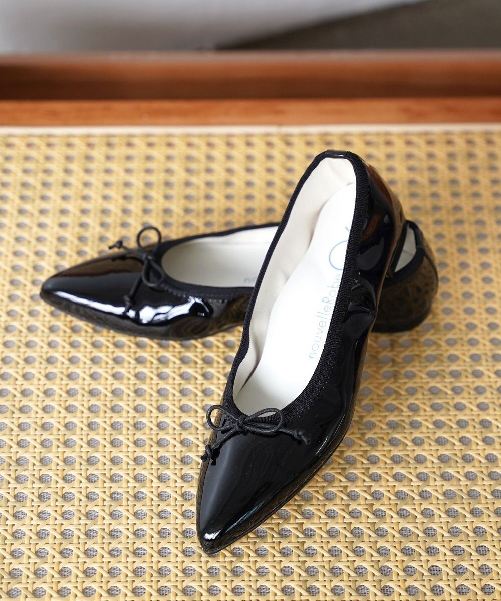 nouvelleRobe Oū 新色追加【本革・高反発】Pointed ポインテッドトゥ バレエシューズ 