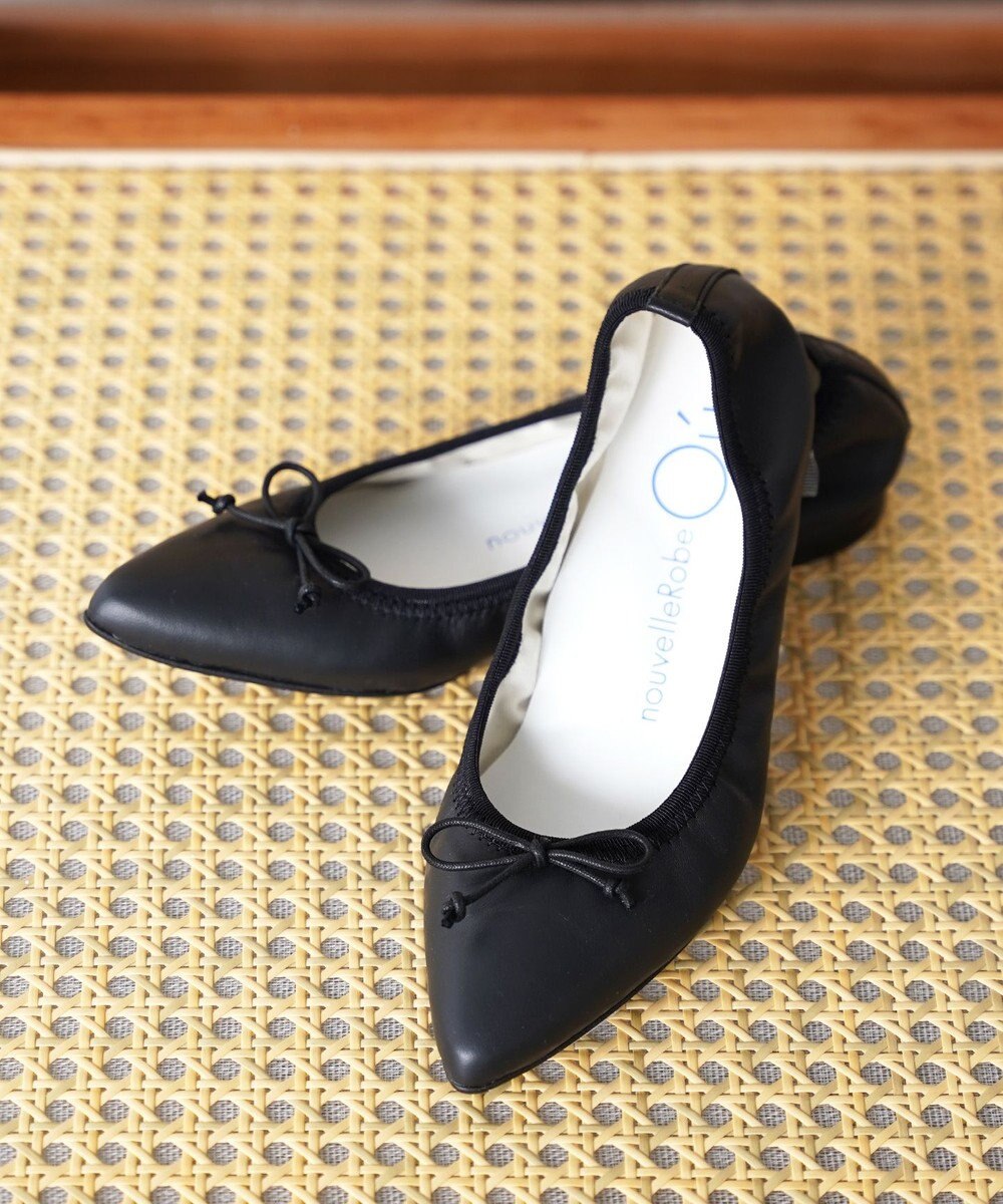 nouvelleRobe Oū 新色追加【本革・高反発】Pointed ポインテッドトゥ バレエシューズ 