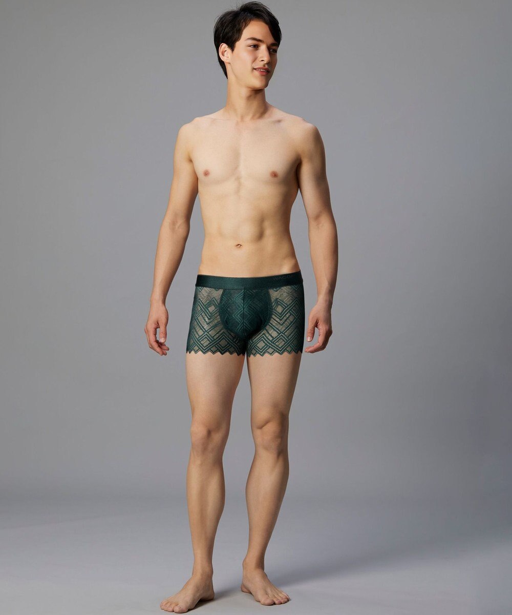 WACOAL MEN WACOAL MEN ボクサーパンツ 【レースボクサー】 フロント快適グラマラス 通気性(本体) 前閉じ 下着 メンズ WT3828 /ワコールメン 