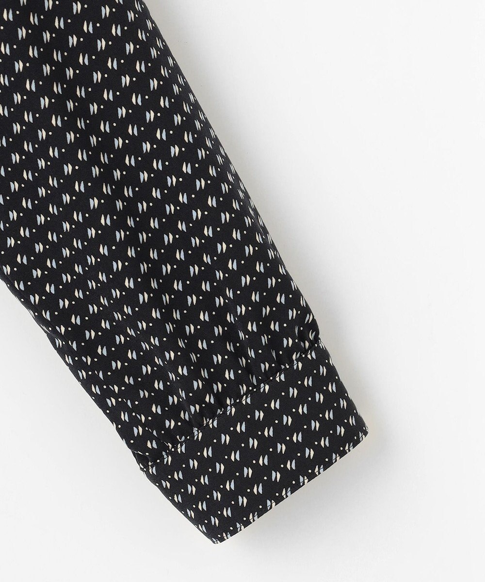 J.PRESS LADIES 【洗える】ポリエステルスエード変形ドットプリント ブラウス 