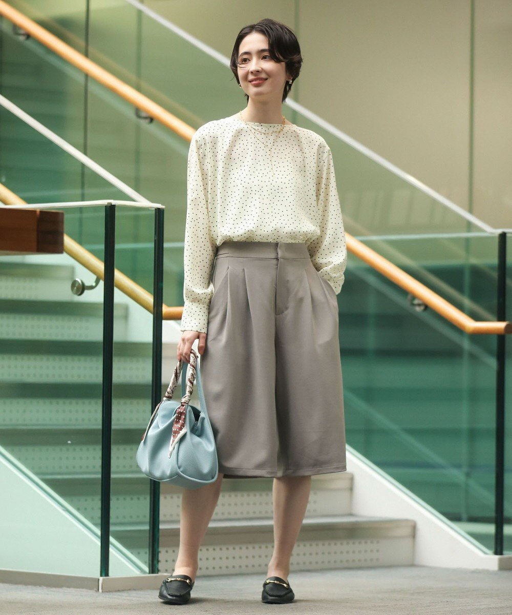 Green Parks イージーケアキュロットパンツ 