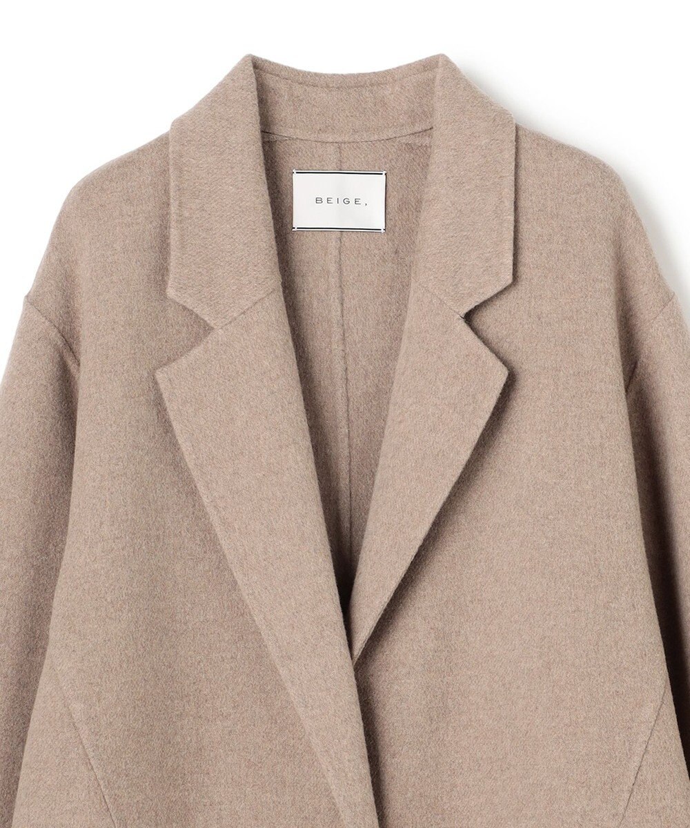 BEIGE， BOW / ウールリバー コクーンチェスターコート 