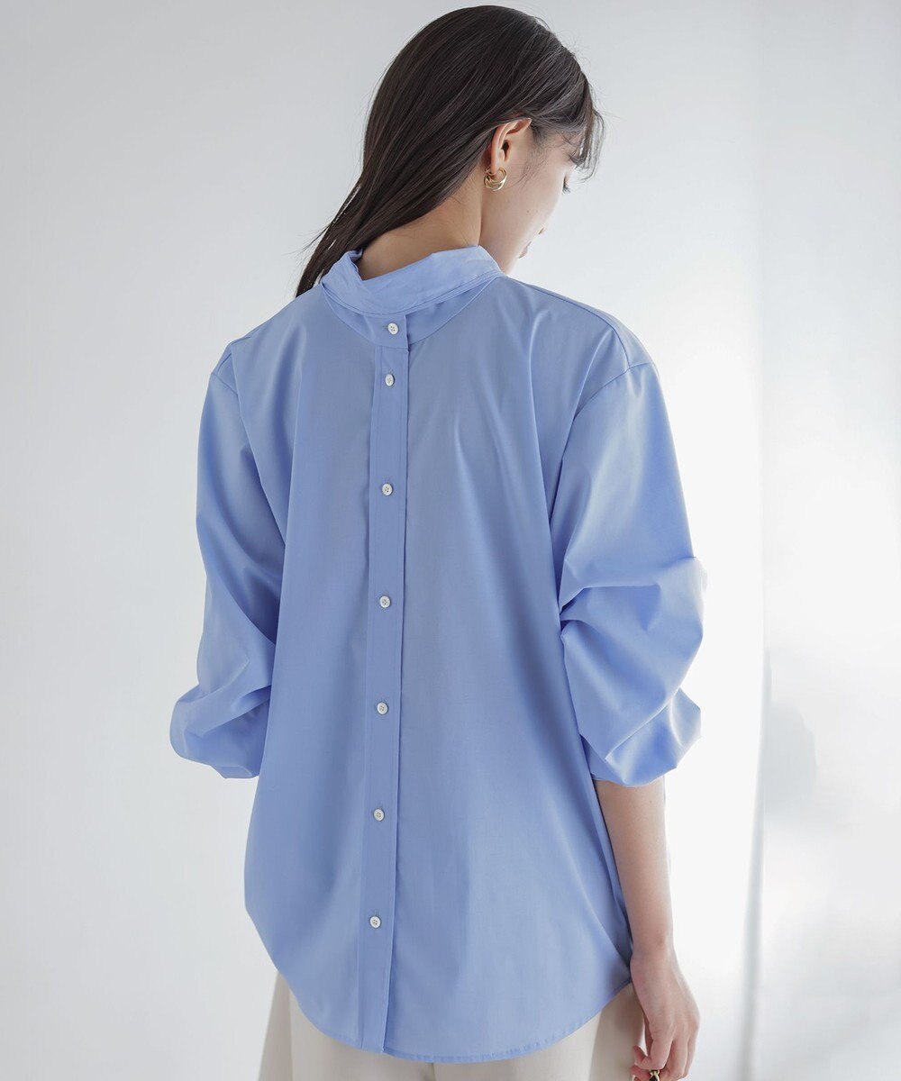 組曲 S 【加藤ローサさん着用 / 前後着用可】コットンタッチシャーティング刺繍入り ブラウス 