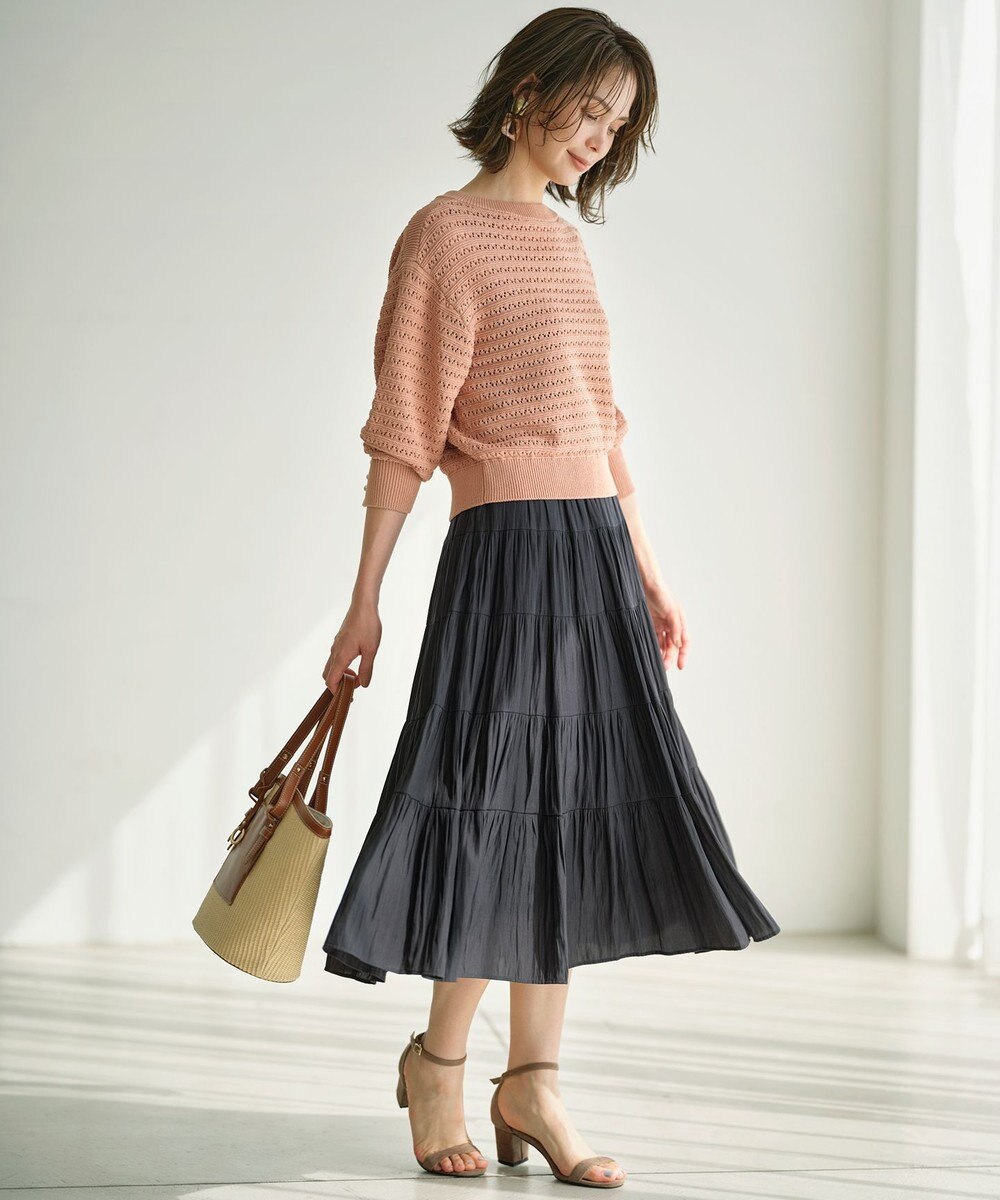 組曲 編地切替ドルマンプルオーバー ニット 