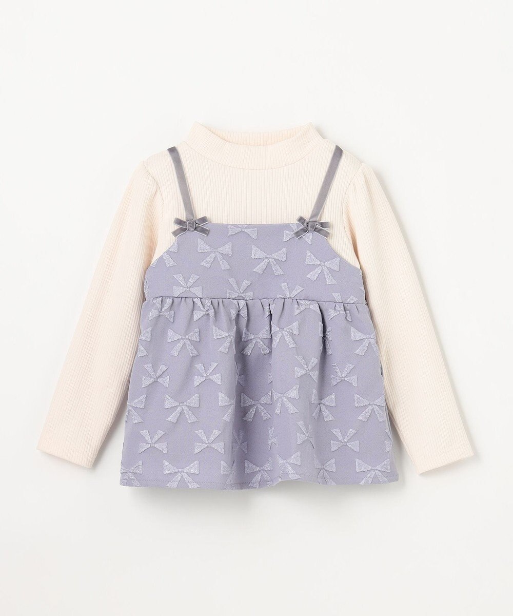 ANY KIDS 総柄リボンドッキングチュニック 