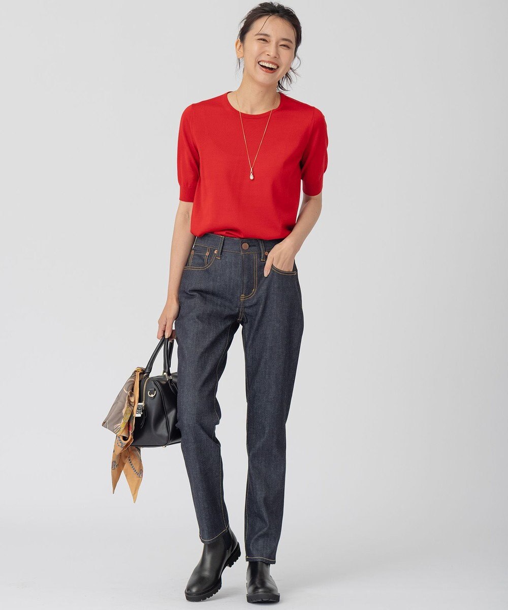 23区 【アンサンブル対応】サステナブルウール 半袖 ニット 