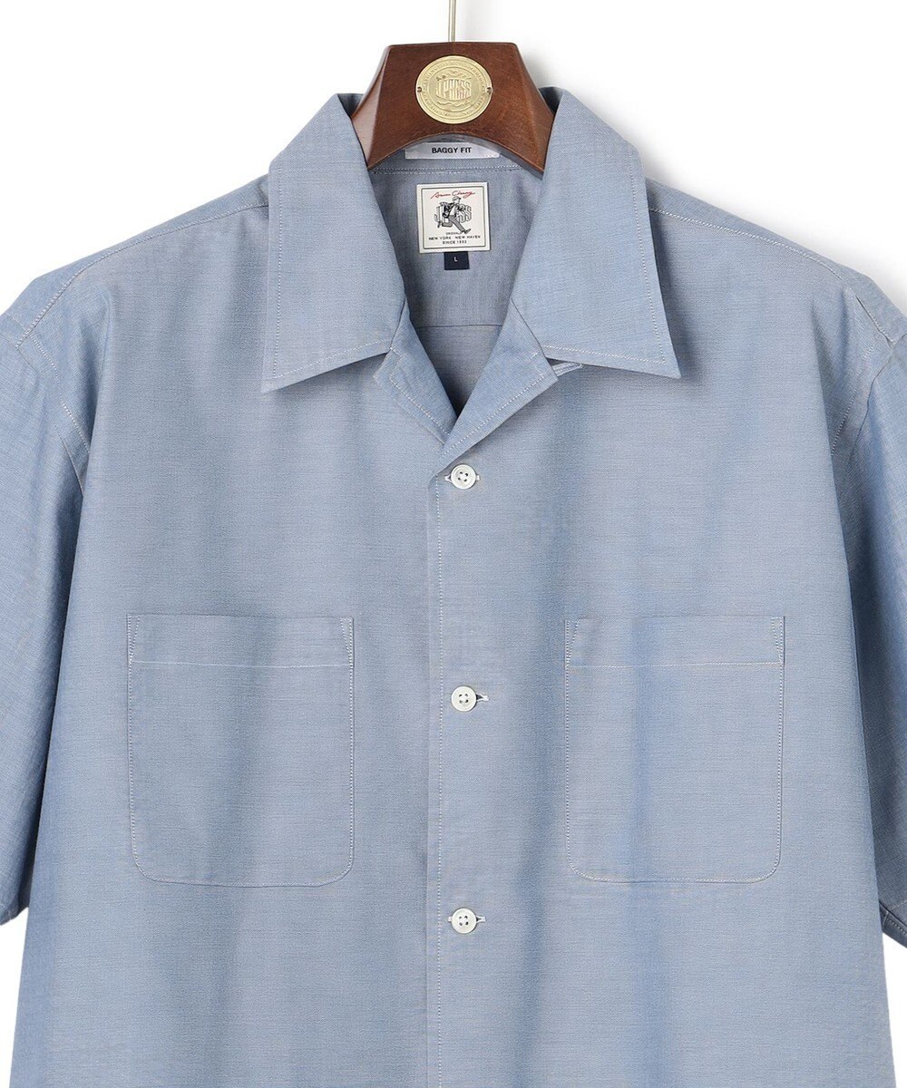 J.PRESS MEN 【AaronChang】【UNISEX】コットンダンガリー オープンカラーシャツ / Baggy-Fit 