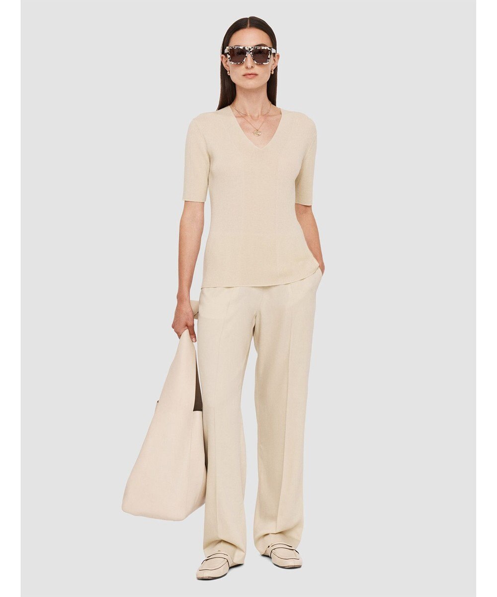 JOSEPH 【洗える】ファインリブメリノ　ショートスリーブニット 