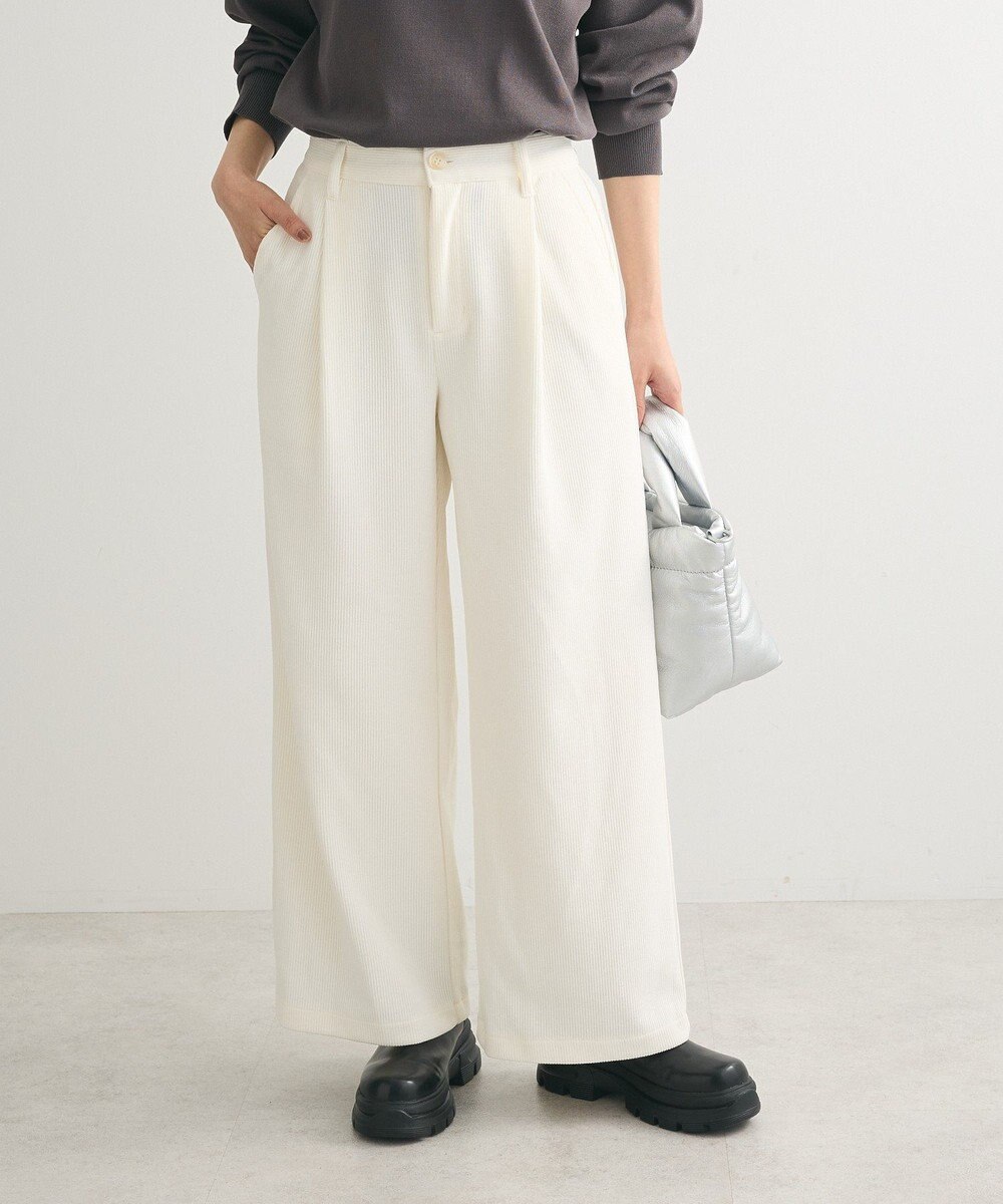 Green Parks コーデュロイワイドパンツ 