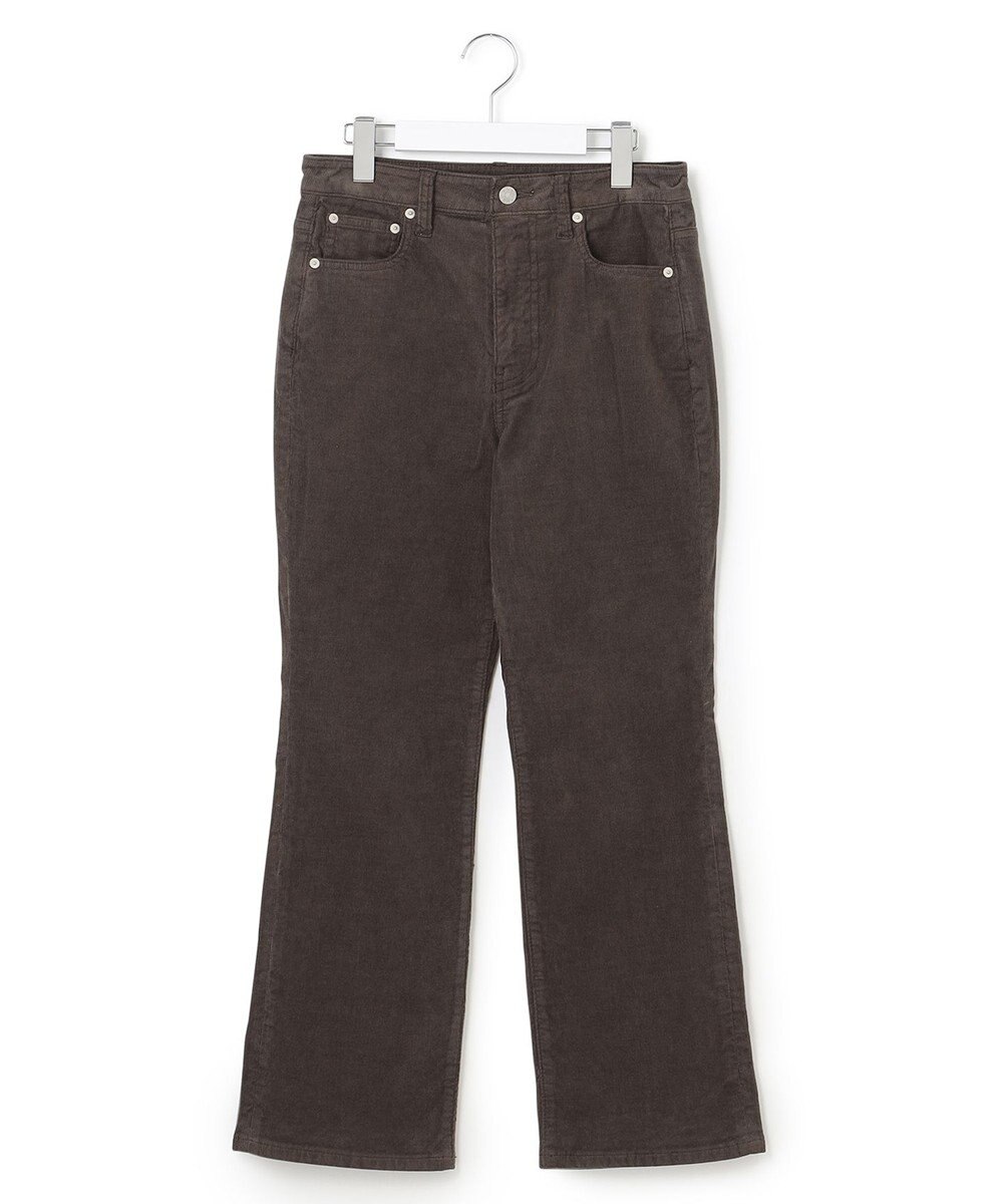 23区 【SLOW】ストレッチ コーデュロイ ストレート フレア パンツ 