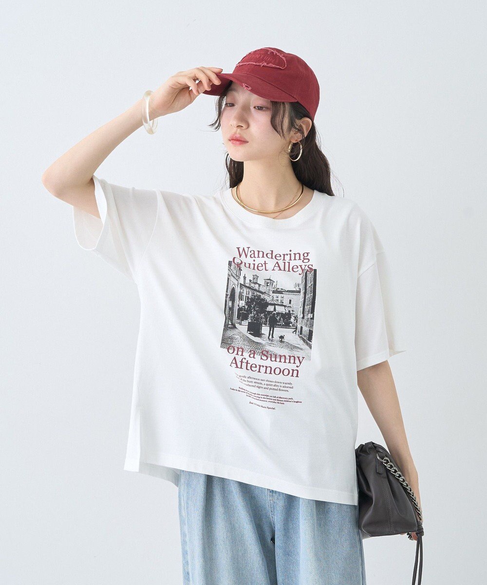 earth music&ecology 【接触冷感】アソートプリントレギュラースリットＴｅｅ 