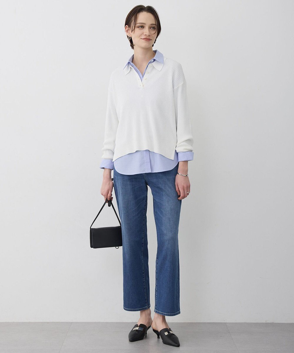 ICB 【先行予約】 ライトストレッチデニム ストレートパンツ 