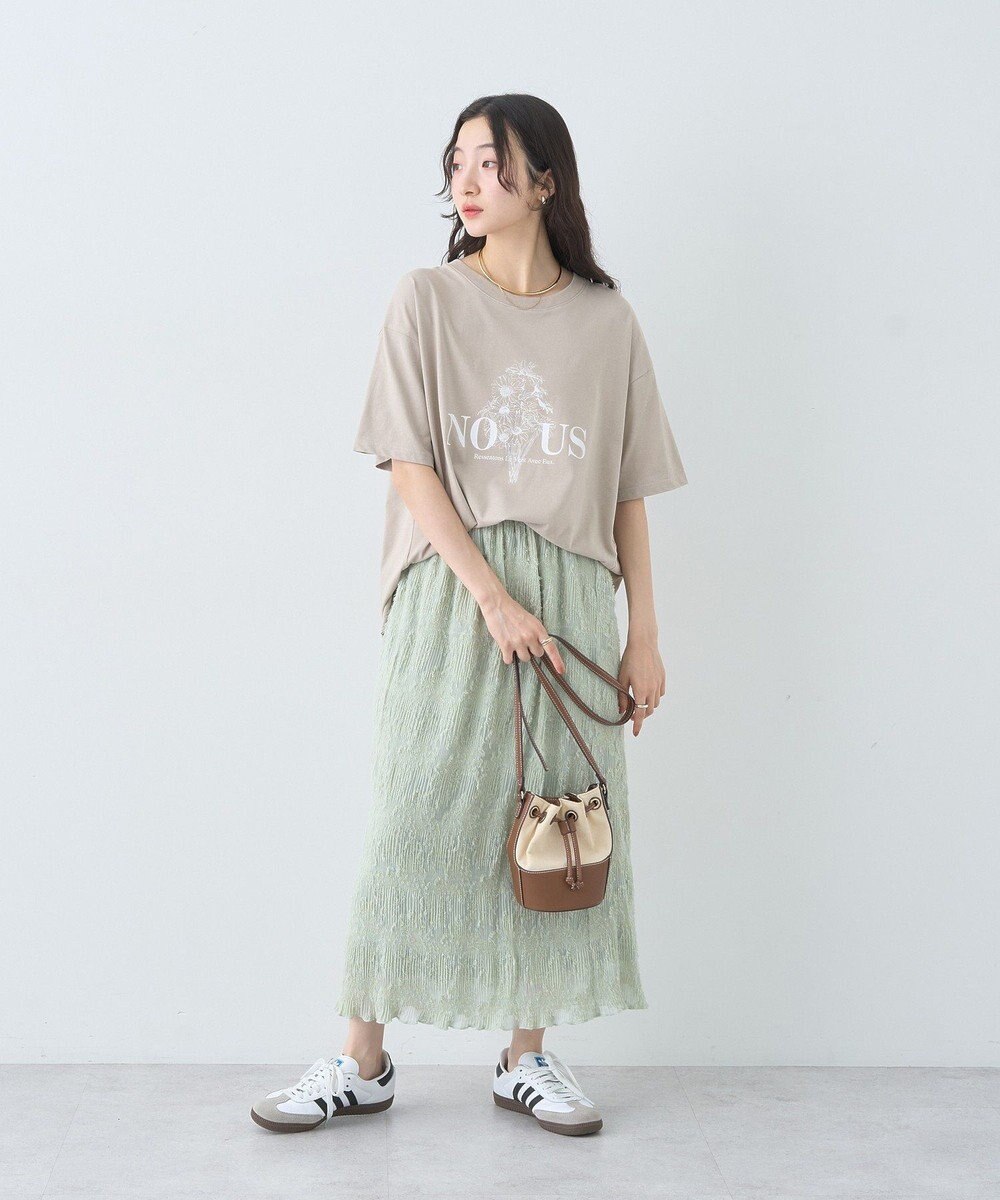 earth music&ecology 【接触冷感】アソートプリントレギュラースリットＴｅｅ 